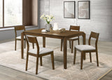 Almonte Dark Brown 59-inch Rectangular Dining Set main view