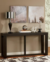 Watson Dark Brown Sofa Console Table front angle