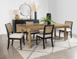 Main view of Arini Sand Wash Black Extendable Dining Room Set