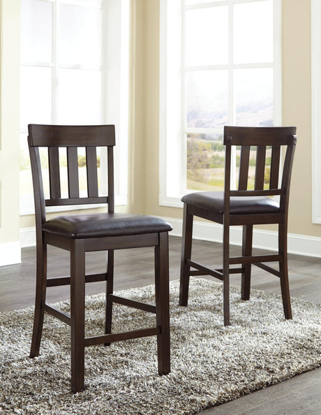 Haddigan Dark Brown Counter Height Bar Stool front angle
