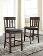 Haddigan Dark Brown Counter Height Bar Stool front angle