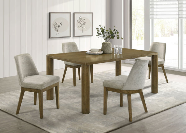 Castlewood Brown Oak 71-inch Rectangular Dining Room Set main view