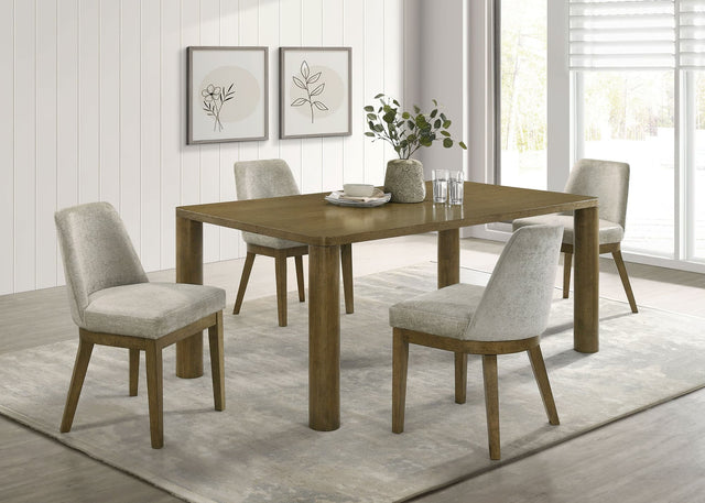 Castlewood Brown Oak 71-inch Rectangular Dining Room Set main view