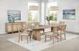 Kailani Beige Oak Rectangular Wood Dining Room Set main view with chairs