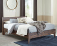 Calverson Mocha Full Panel Platform Bed front angle view