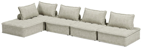 Bales Taupe 5-Piece Modular Sectional seating main view