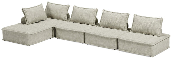 Bales Taupe 5-Piece Modular Sectional seating main view