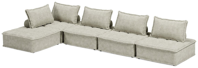Bales Taupe 5-Piece Modular Sectional seating main view