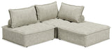 Bales Taupe 3-Piece Modular Sectional Sofa main view