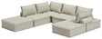 Front view of Bales Taupe 6-Piece Modular Sectional Sofa