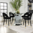 Ellie Black Mirrored Counter Height Dining Set main view