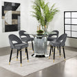 Ellie Grey Mirrored Counter Height Dining Table main view