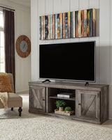 Wynnlow Gray 60 inch TV stand front angle