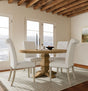 Florence Rustic Honey Round Dining Room Set main view with table and chairs