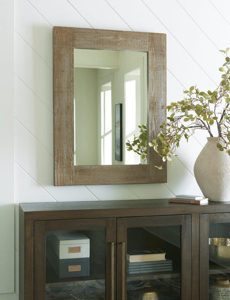 Waltleigh Distressed Brown Accent Mirror front view