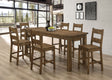 Main view of Coleman Golden Brown Counter Height Dining Set showing table and six chairs