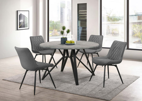 Neil Gray Round Dining Room Set Concrete main view