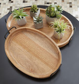 Jocelyne brown and black large tray front view