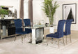 Main view of Marilyn Ink Blue Rectangular Mirrored Dining Room Set dining room furniture