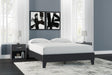 Finch Black Queen Platform Bed, front angle view