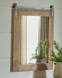 Lanie Antique Brown Accent Mirror front view