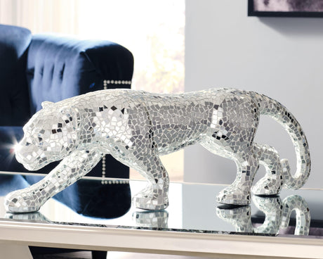 Drice Mirror Panther Sculpture front angle
