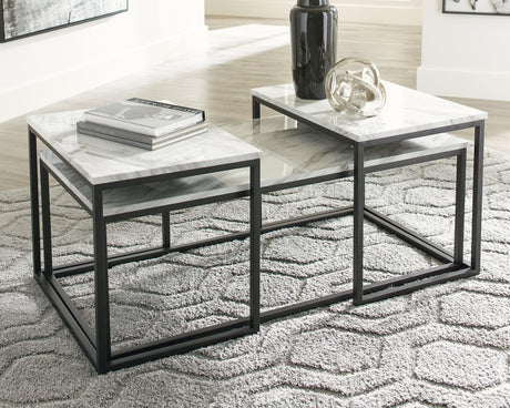 Donnesta nesting tables set of 3, front angle