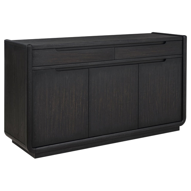 Leandro Dining Sideboard in burnished black, front view