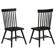 Andrews Windsor spindle back dining side chair black, front view