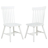 Andrews Windsor spindle back dining side chair white front angle