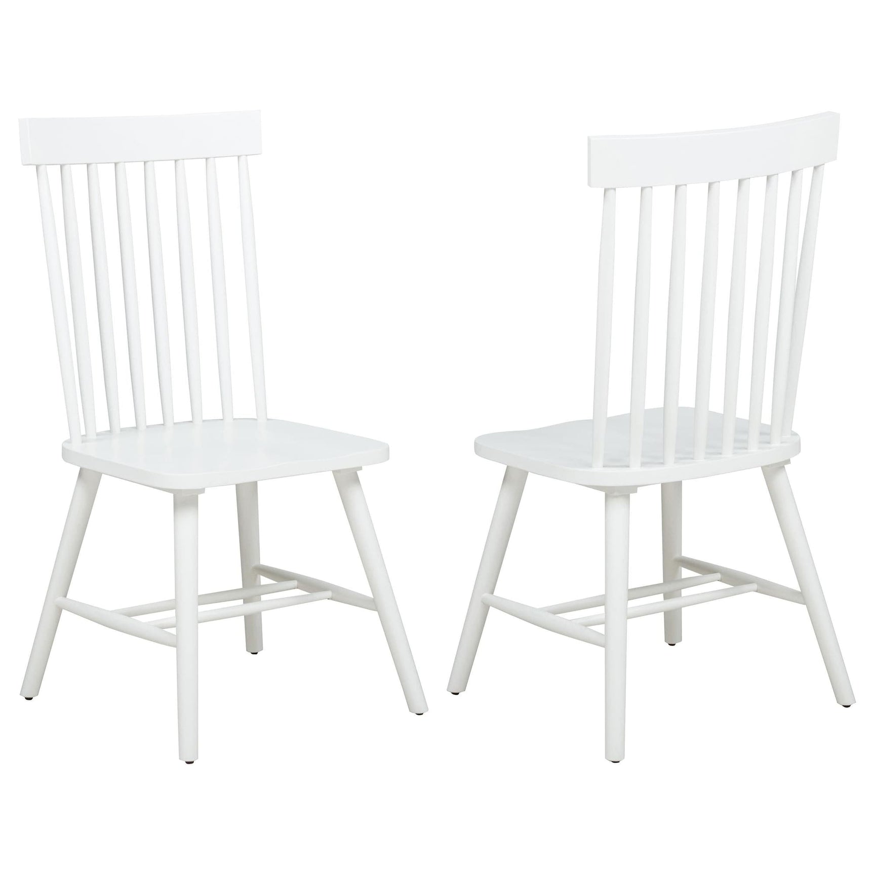 Andrews Windsor spindle back dining side chair white front angle