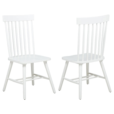 Andrews Windsor spindle back dining side chair white front angle