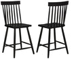 Andrews Windsor Counter Height Dining Side Chair Black - front angle view