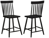 Andrews Windsor Counter Height Dining Side Chair Black - front angle view
