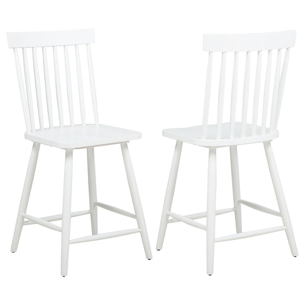 Andrews Windsor counter height dining side chair white front view