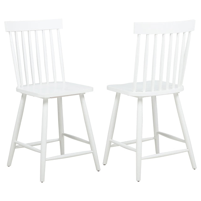 Andrews Windsor counter height dining side chair white front view