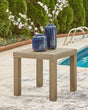 Silo Point Brown Outdoor End Table front angle view