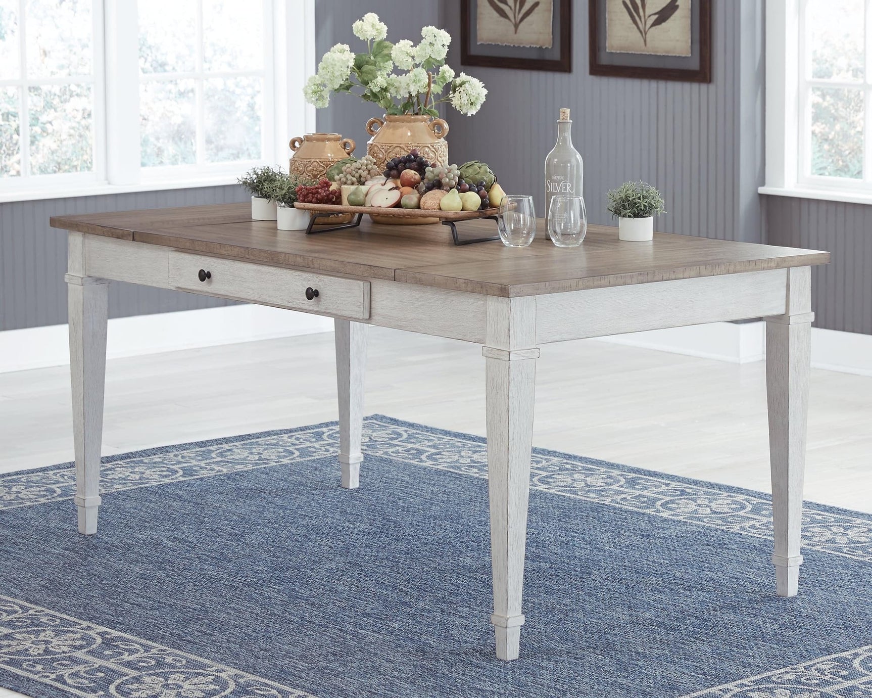 Skempton two-tone dining table front view