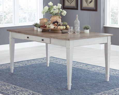 Skempton two-tone dining table front view