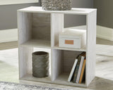 Paxberry Whitewash Four Cube Organizer front view