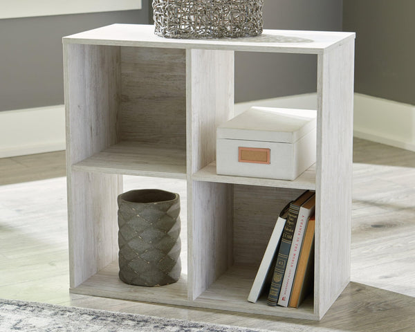 Paxberry Whitewash Four Cube Organizer front view