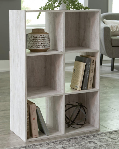 Paxberry whitewash six-cube organizer front angle