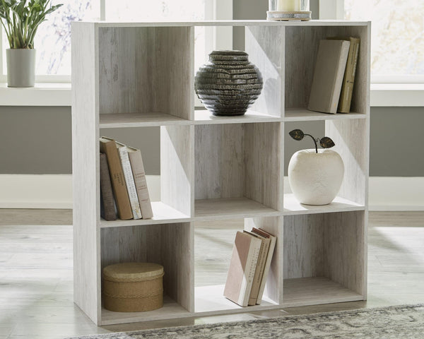 Paxberry Whitewash Nine-Cube Organizer front view showing nine cubes