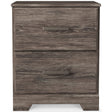 Ralinksi Gray Nightstand front view in gray finish
