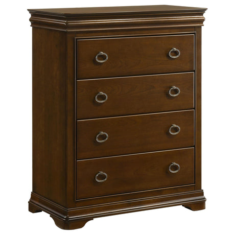 Garland 4-drawer chest of drawers brown cherry front view