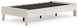 Socalle Light Natural Twin Platform Bed front angle view
