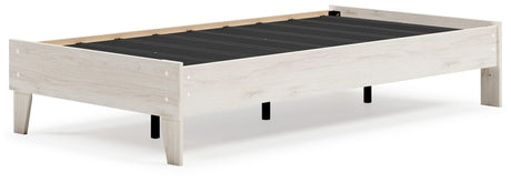 Socalle Light Natural Twin Platform Bed front angle view