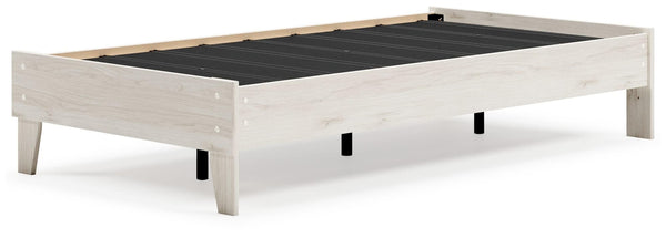 Socalle Light Natural Twin Platform Bed front angle view