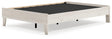 Socalle Light Natural Full Platform Bed angled side view