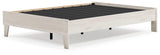 Socalle Light Natural Full Platform Bed angled side view